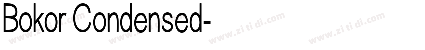 Bokor Condensed字体转换